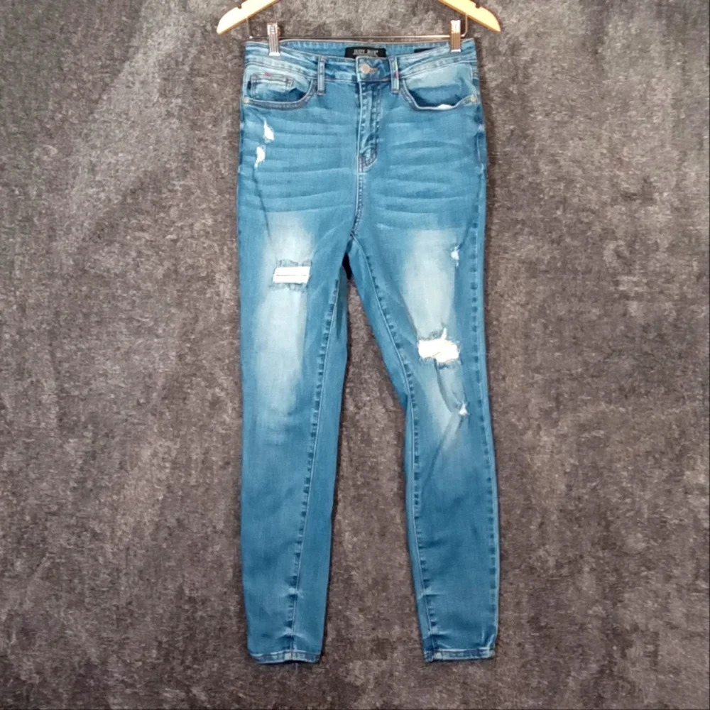 Judy Blue High Rise skinny fit distressed women's 28